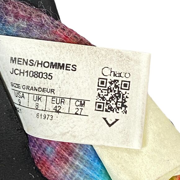 Chaco Chillos Flip Flops Men US 9 Rainbow Tie Dye Comfy Slip Resistant JCH108035 - Picture 5 of 10